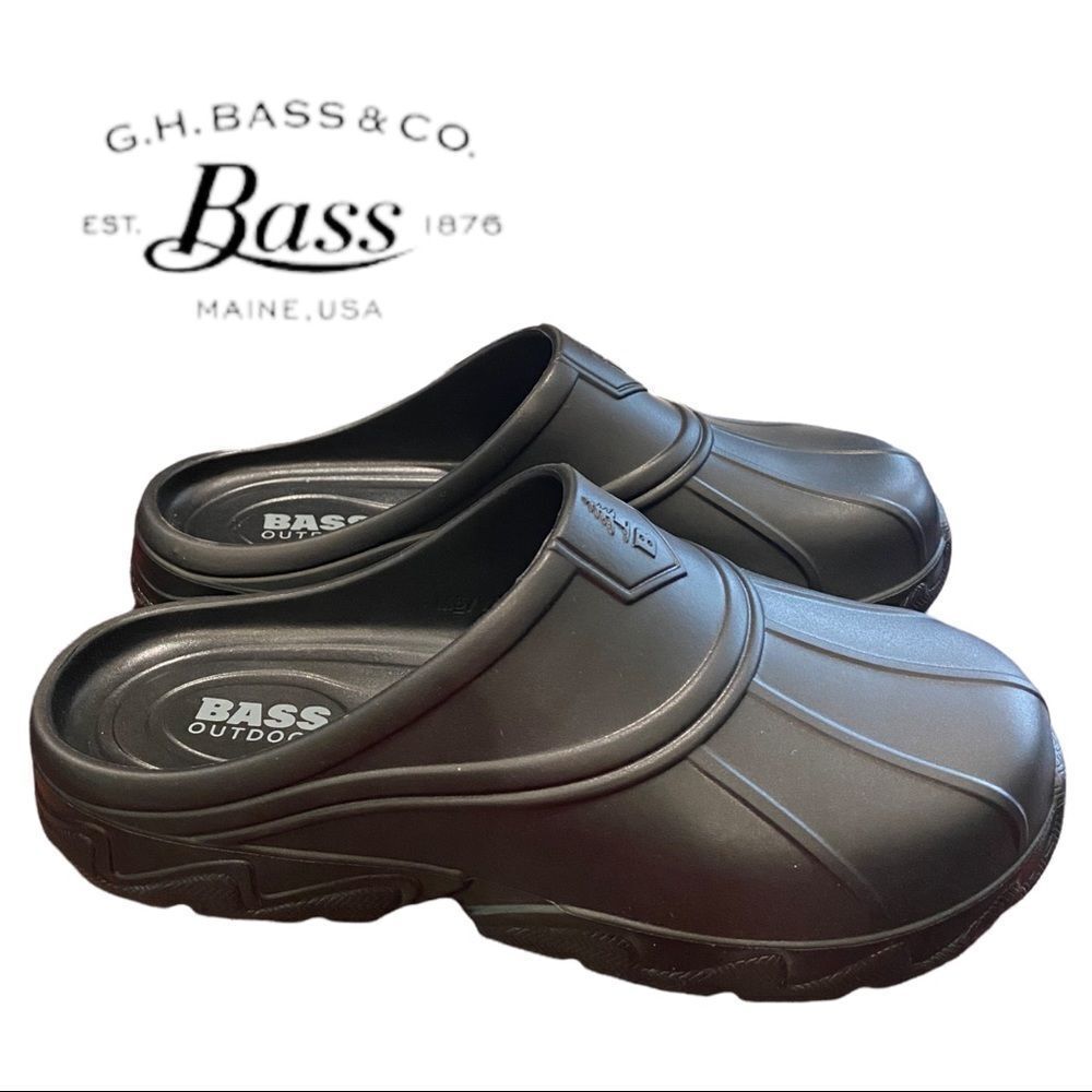NEW G.H. Bass & Co. Women's Black Slide Field Mules Clogs - Picture 3 of 7